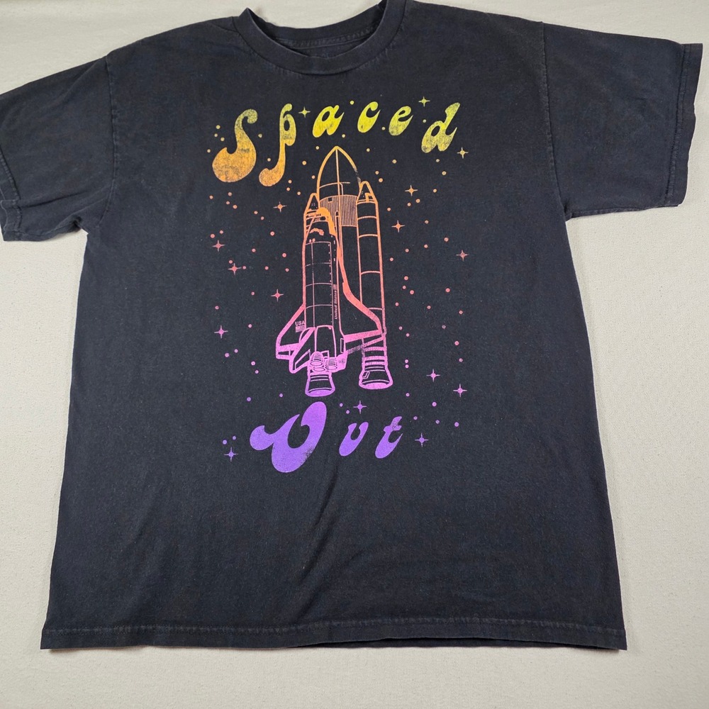 Ripple Junction Spaced Out NASA Space Shuttle Graphic Tee Black Mens Large
